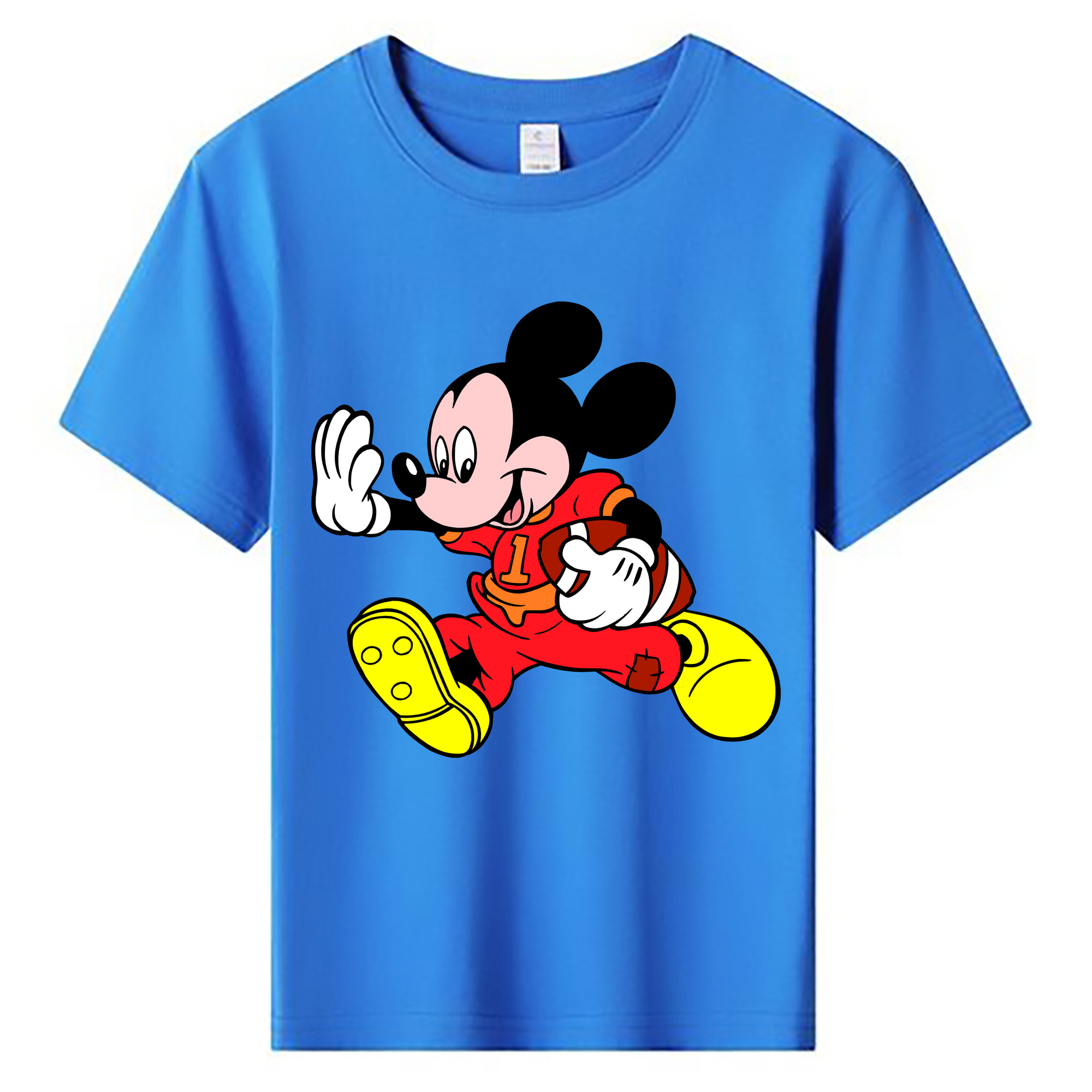 ミッキーマウス Mickey Mouse 綿100％キッズTシャツ（フロントプリント）